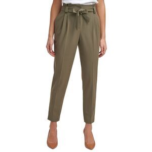 Calvin Klein Petite Tie Waist Ankle Pants